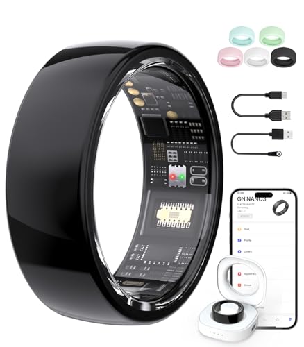 wepmous AI Smart Ring for Women Men, Health Fitness Tracker