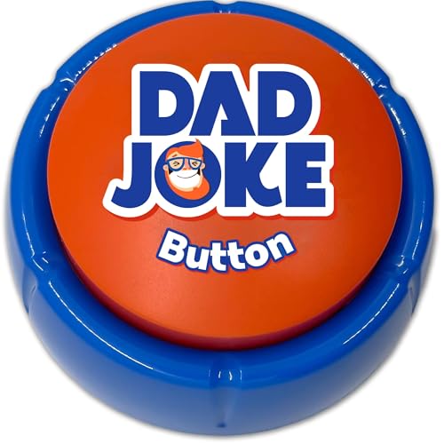 A dedicated button that dispenses 100+ pre-loaded dad jokes on demand — basically a dad in a box.