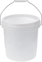 Vista 1 de Baluue Cubo de grado alimenticio de 1.5 galones con tapa, pequeño cubo de plástico blanco con asa para almacenamiento de cocina, suministros