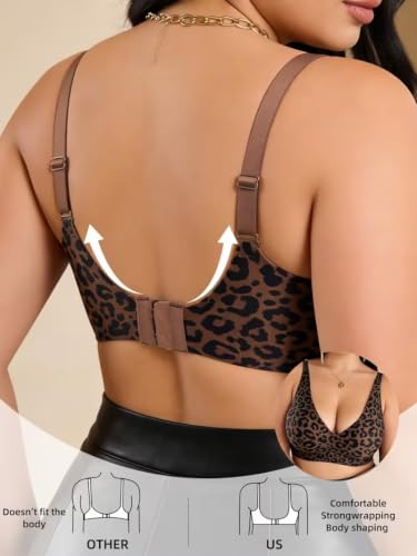 Image of Jalodari JellyLift Seamless Wireless Jelly Bra for Women | No Underwire, Deep V Invisible T-Shirt Bra | 360 Jelly Support, Adjustable Straps | M-2XL