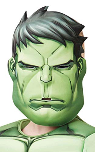 Rubies Disfraz Hulk Deluxe con pecho musculoso y máscara. Disfraz Oficial Hulk Marvel para Halloween, Carnaval, Navida y cumpleaños