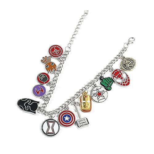 Creative Movie Charm Bracelets For Women Girls, Silver Color 7.48+1.97 Inch Chunky Chain Diy Cartoon Bracelets Jewelry Accessories Gifts #TOP5