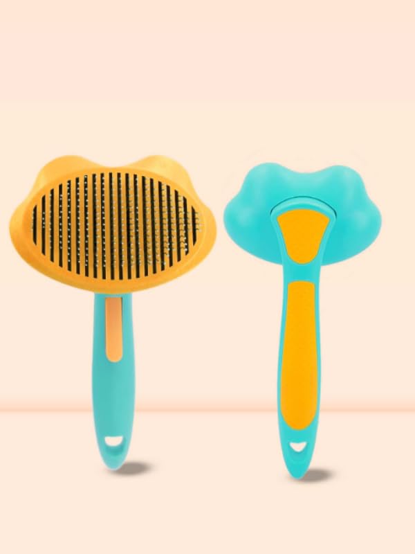 BohoBark slicker brush for dogs,cats & rabbits with metal bristles | Effectively reduce mats & tangles up to Dog comb for short, medium, (Yellow Cat Face Slicker brush) (B0CKBY3BNJ) Amazon Price History, Amazon Price Tracker