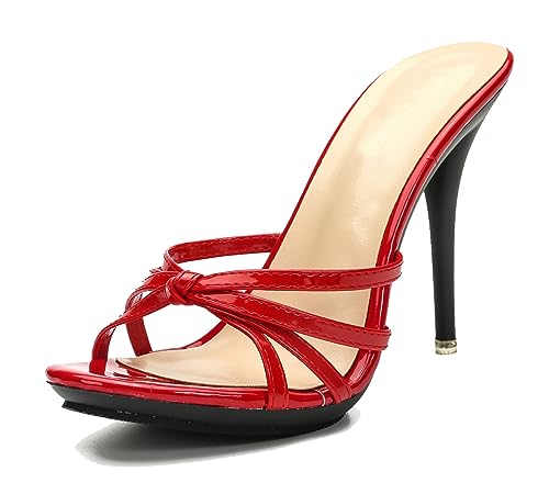 Mules pour femme parfaits pour les soirées avec talon rouge 10.5 cm