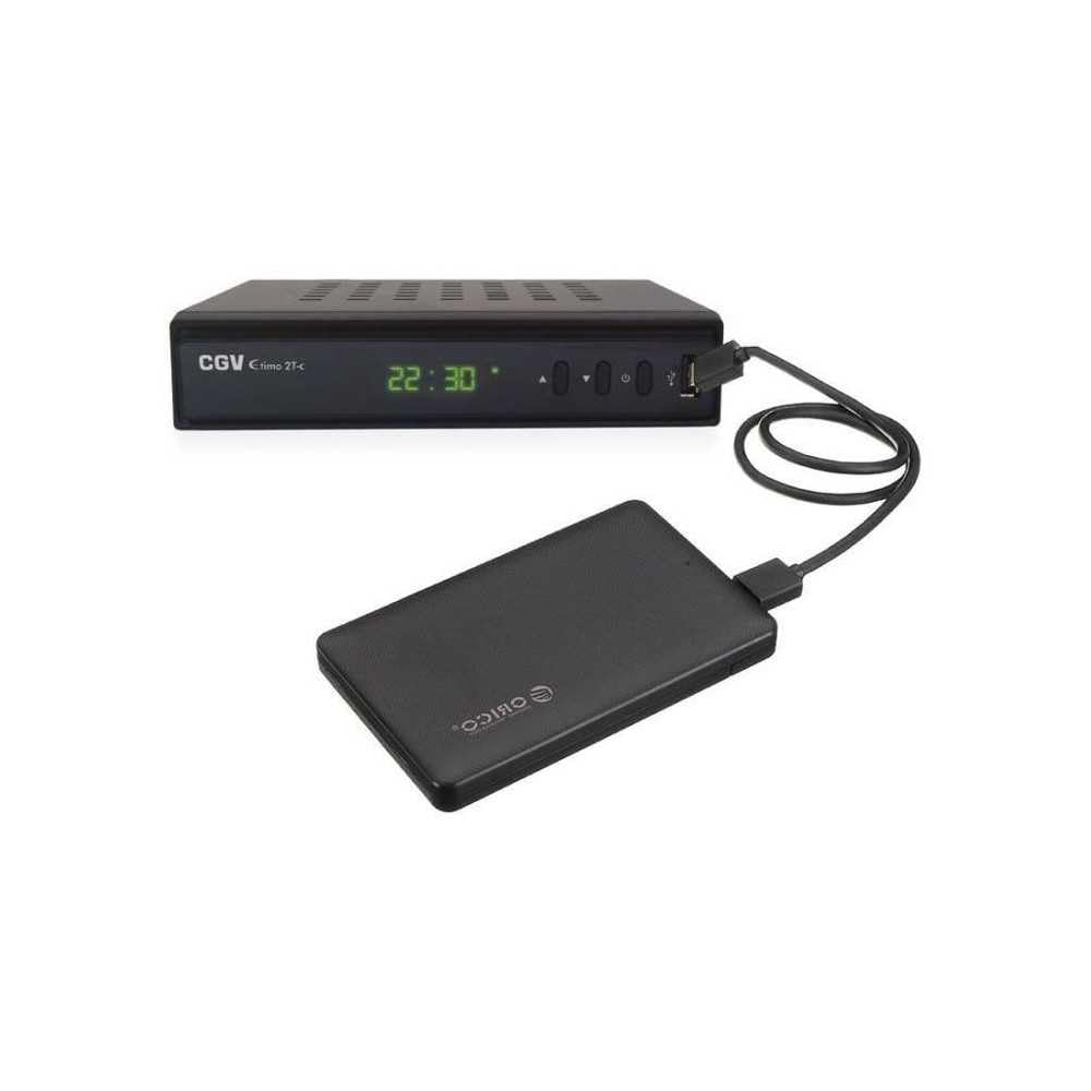 CGV etimo 2T-C Recepteur/enregisteur TNT HD Double Tuner NOIR | Réception des chaînes étrangères et locale de la TNT