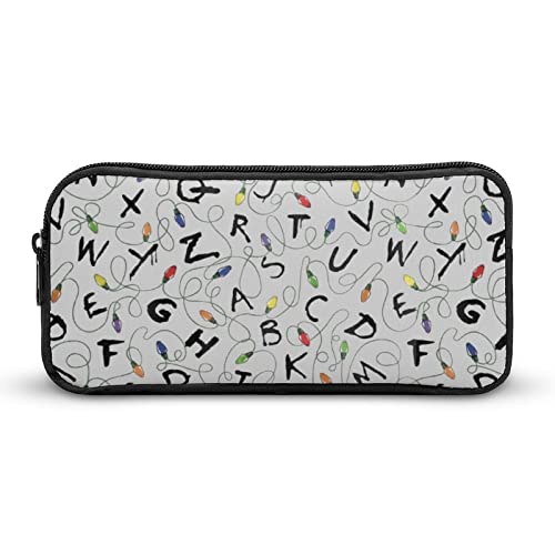 BAIKUTOUAN Stranger Letter Things - Estuche para lápices, color blanco
