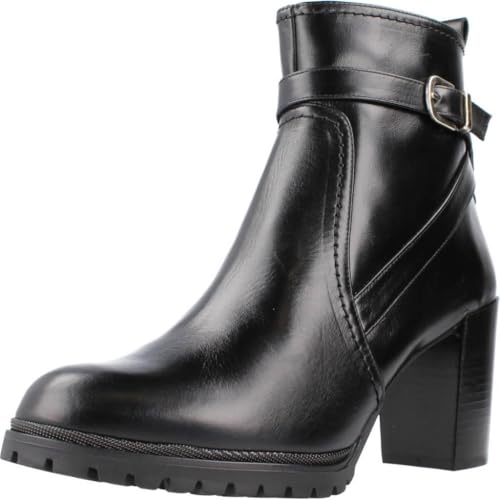 Bottes Joni 25010J Noir pour femme : chaussures d'hiver en cuir confortables