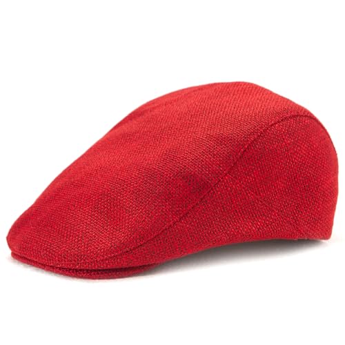 Classic Solid Flat Cap Newsboy Hats for Men Cabbie Driving Scally Adjustable