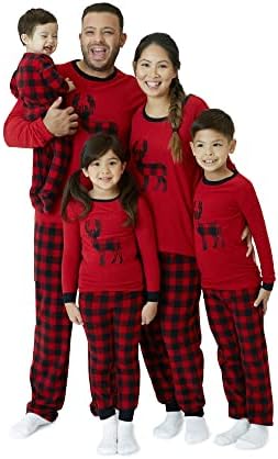 Eddie Bauer Matching Family Holiday Pajama Set – Christmas Morning Holiday Card Pajamas – Men, Women, Kids, Infant Toddler, Size Small, Red