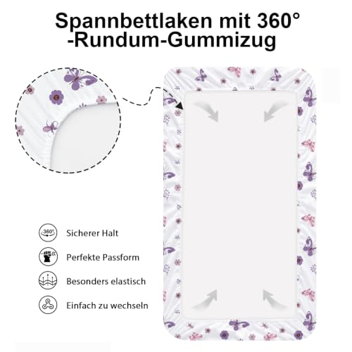 Little Grape Land Reisebettlaken 95x65 cm, Spannbettlaken Baby, 4er Set – Ansicht 5