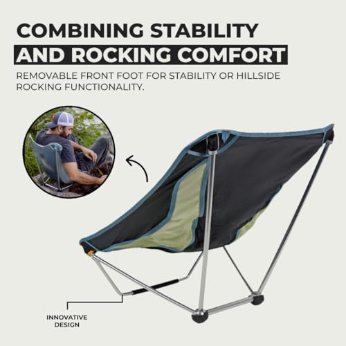 Grand Trunk Mayfly Low Profile Ground Chair – Lightweight, Packable & Reclining Festival Chair, Quick Setup, Stable & Versatile for Camping, Concerts, Beach & Outdoor Events