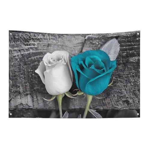 Drapeau rose gris sarcelle en polyester 120x180cm avec 4 œillets