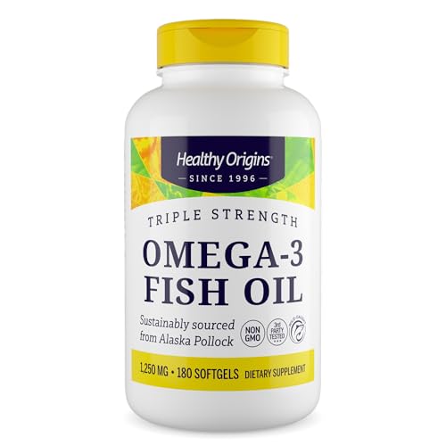 Healthy Origins Triple Strength Omega 3 Fish Oil 1250mg from Wild...