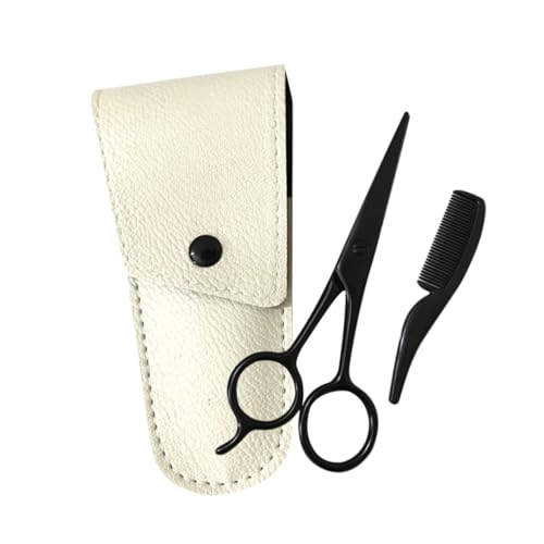 HONMEET Beard Kit Beard Scissors Comb Attached Mustache Trimmer for Men Scissors Set for Professional and Diy