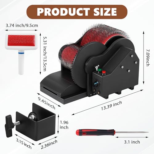 image for Consfly Electric Wool Carding Machine Wide Wool Drum Carder with Brush