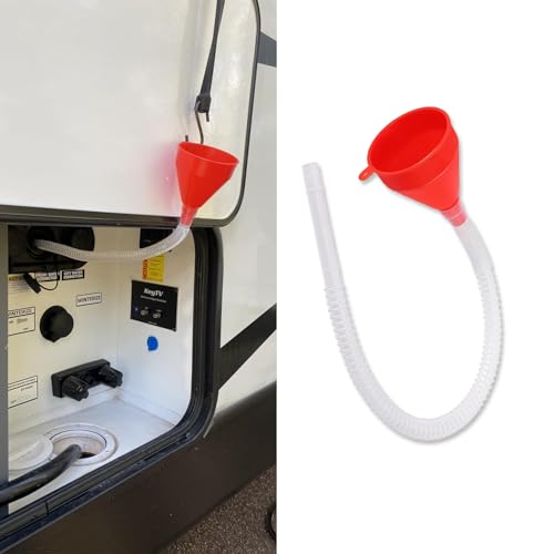 HQRNYP Funnels for Automotive Use Long Funnel Plastic Wide Mouth Funnel Car Oil Funnels with 21 Flexible Removable Hose Fit for Engine Oil Gas Fuel Gasoline Water Liquid Transmission (1PCS)