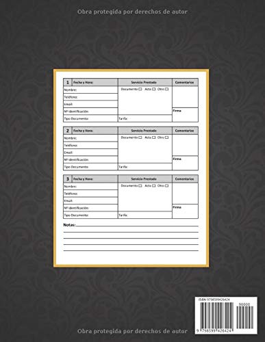 Miniatura 2 de LIBRO NOTARIAL Lleva un registro y seguimiento detallado Información Personal de tus Clientes, Servicios Prestados (Escritura, Acta...), Tarifas,