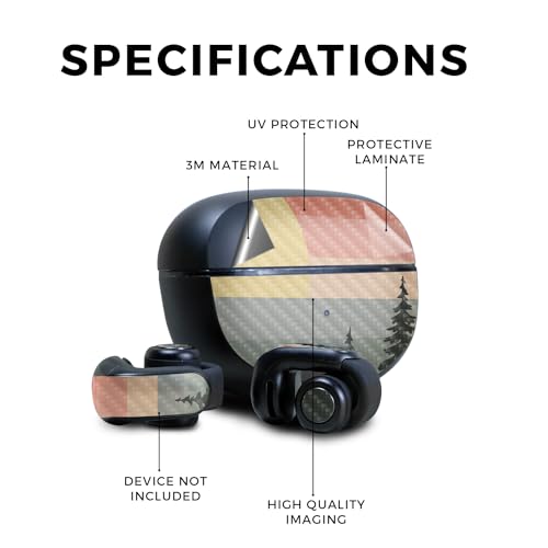 Image of Carbon Fiber Skin Compatible with Bose Ultra Open Earbuds - Sunset Forest - Premium 3M Vinyl Protective Wrap Decal Cover - Easy to Apply | Crafted in The USA by MightySkins