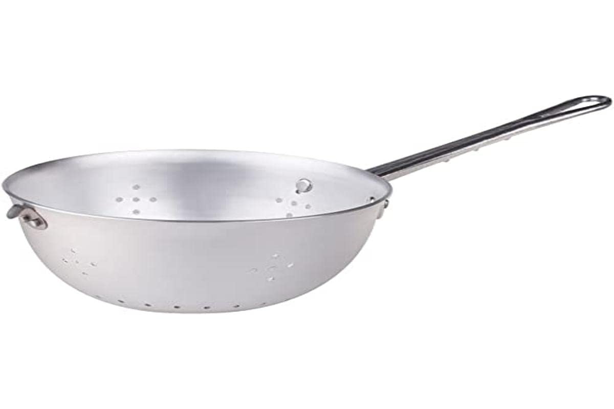 Pentole Agnelli Family Cooking Aluminium Pasta Colander With Handle, Diameter 24 Cm.