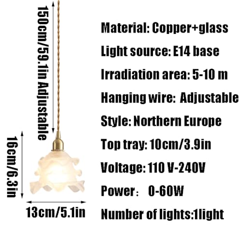 Source de lumière E14 en suspension pétale pour éclairer votre étude - 7
