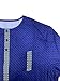 VIVICOLOR Men's Blue African Dashiki Shirt Men Button Collar Short Sleeve Ankara Tops Tribal Ethnic Print Slim Fit Outfit Plus Size, X-Large