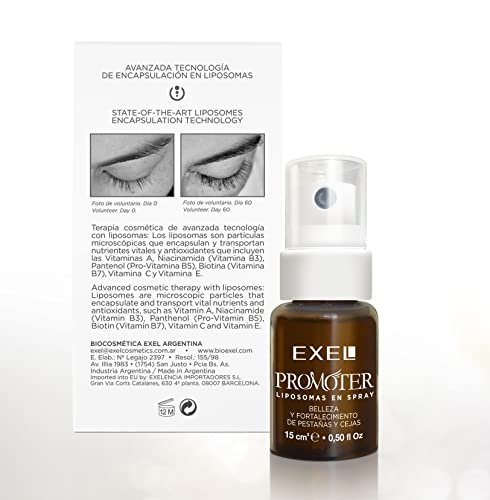 Spray Crescimento de Cílios e Sobrancelha Promoter Lipossomas Exel 15 ml