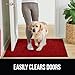 GORILLA GRIP Traffic Guard Door Mat, 72x48, Heavy Duty Welcome Mats, Commercial Office Space Doormat, Waterproof, Fade Resistant, Strong Rubber Backing, Low Profile, Shoe and Boot Scraper, Red