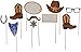 Creative Converting 317696 Assorted Photo Booth Blue Bandana Cowboy Party Props (10 Piece)