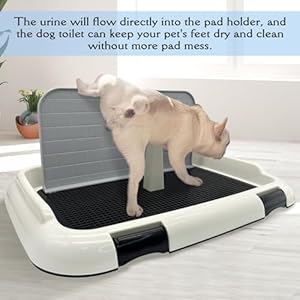   Hamiledyi-Dog-Toilet-Dog-Potty-Pet-Indoor-Potty-Indoor-Potty-Training-Tray-Simulated-Wall-Dog-Toilet-Portable-Indoor-Removable-Dog-Toilet-with-Removable-Grille-for-Small-and-Medium-Dogs-Black