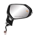 K Source Passenger Side Mirror for Toyota Corolla, textured black w/PTM cover, foldaway, Heated Power with Turn Signal, BSDS (70747T)