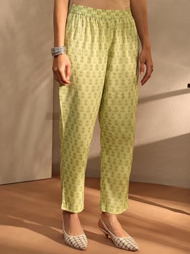 Image of Libas Printed Cotton Straight Kurta With Trouser and Dupatta