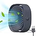 Simpeak Mały wentylator USB, mały, cichy, przenośny, zasilany tylko przez USB (bez baterii), chłodzenie, 3 ustawienia prędkości, obrotowy wentylator biurkowy, osobisty wentylator do domu, biura, sypialni, na zewnątrz, w podróży, na lato, szary