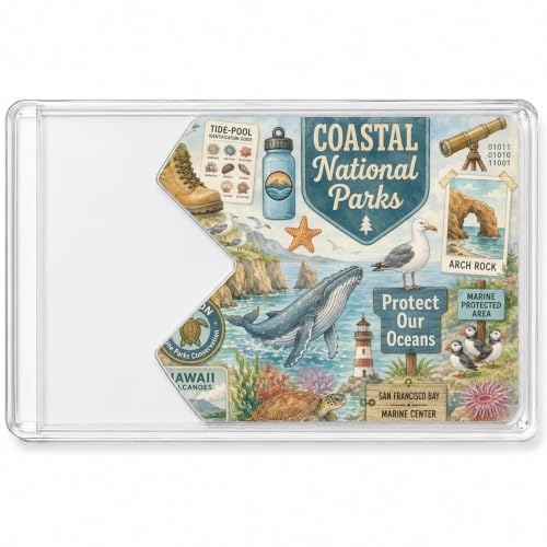 Vintage Marine National Park Pass Sleeve, America the Beautiful Pass Holder