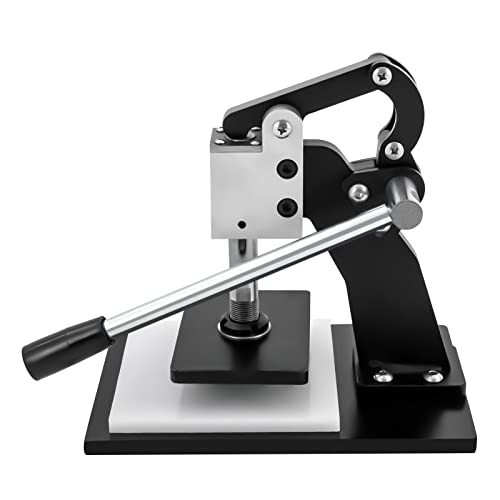 Manual Leather Embossing Machine 5.12 * 3.54in Mold Hot Stamping Machine Leather Mold Imprinting Machine 1,964 lbs Press Molding Machine for Leather Fabric Silicone