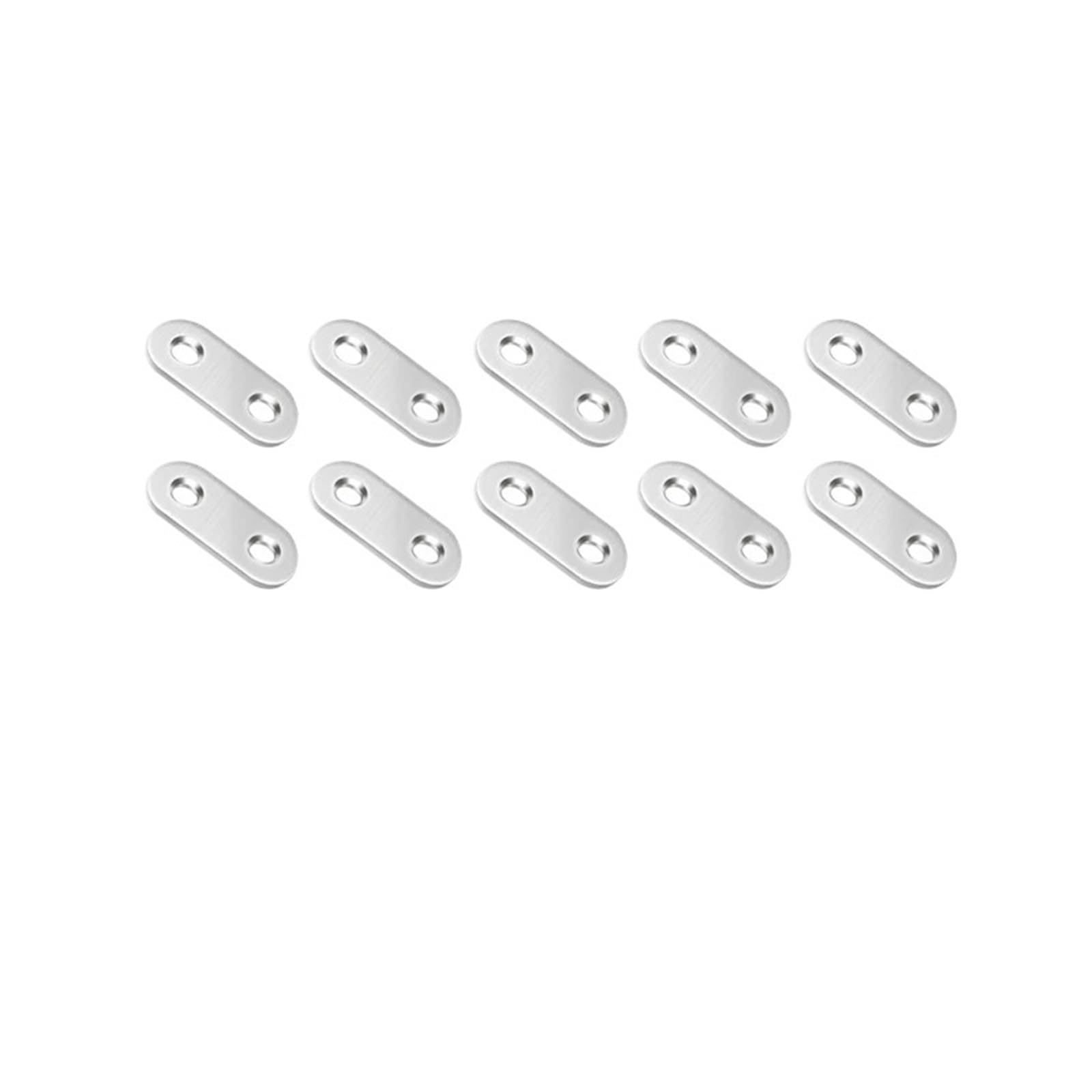 Zihdke One Color 20Pcs Stainless Steel Brace Bracket Mending Repairing Plate Fixing Connection Flat Straight Furniture Corner Brackets For Repairing