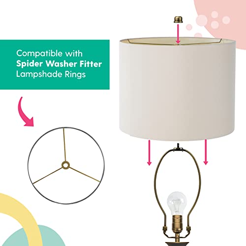 I Like That Lamp Complete Lamp Harp Set (1 Pack) - Antique Brass 10\" Harp (Suitable for a 11\" to 12\" Lampshade) - Includes Harp, Saddle Holder Base & Finial - Harp Converter For Table and Floor Lamps - Thumbnail 6