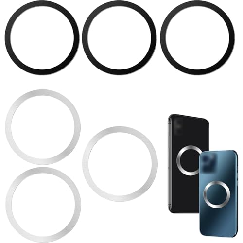 6 Stück für MagSafe Ring Aufkleber Magnetring, Selbstklebender Magnet...