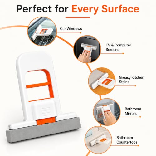 2Packs Mini Foldable Desktop Mop, Mini Mop Self-Squeeze Wet&Dry Sponge Cleaner for Small Spaces- Bathroom, Car, Kitchen Counter, Living Room, Glass — view 2