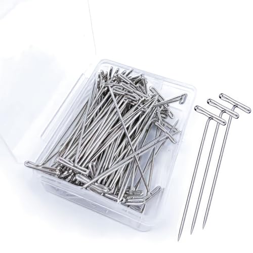 T Pins,220 Pack 2 inch/ 51 mm T-Pins,T Pins for Office Wall Stain...