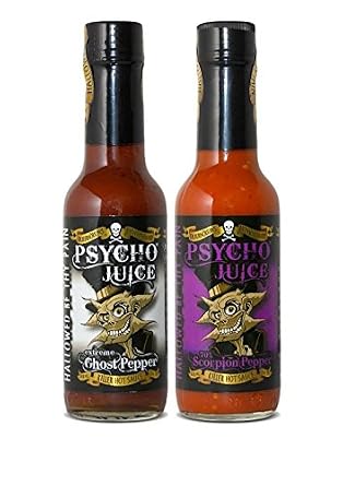 Psycho Juice Mix 21 - Extreme Ghost Pepper & 70% Scorpion Pepper Sauce