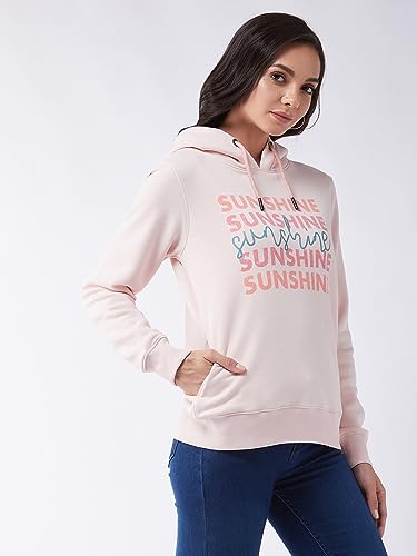 Image of Modeve Women Printed Hooded Sweatshirt for Winter
