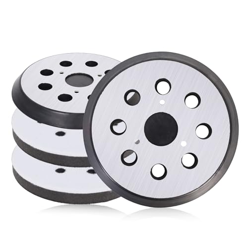 Upgraded Orbital Sander Replacement Pad for DeWalt D26451 D26453 D26450 5 inch Metal Parts with Hook and Loop Sanding Pads 4 PCS for DW420 DW421 DW423 DW426 for Porter Cable 343K 343VSK 382 390K