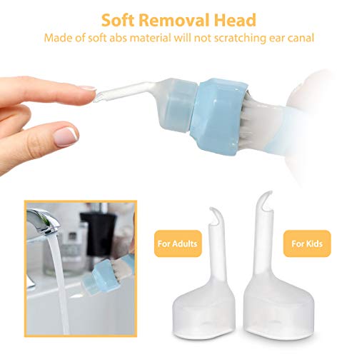 Ear Wax Removal Kit, LIUMY Electric Ear Cleaner Kit with LED Light, Ear Wax Vacuum for People of All Ages, Soft Ear Pick Set with Double Size Head for Adults and Kids, Safe and Comfortable