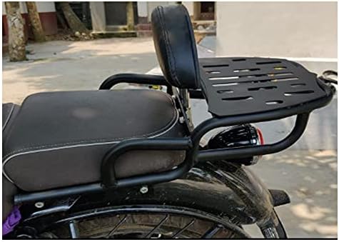 Adjustable Cushion Backrest with Luggage Carrier with Heavy Weight Load Support (RE Meteor 350)