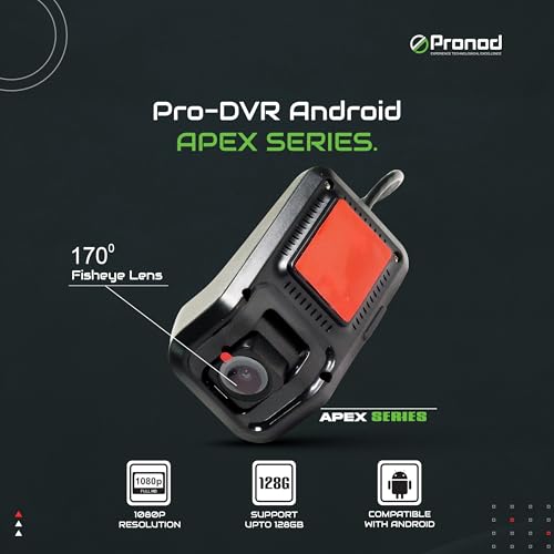 Image of PRONOD 2K Dash Cam for Car | Dashcam for Car with Mic- Full HD Resolution, Night Vision, WiFi App Control, G-Sensor, 24H Parking Mode, Loop Recording,- Supports 128GB, Free Hardware Kit (DVR Android)