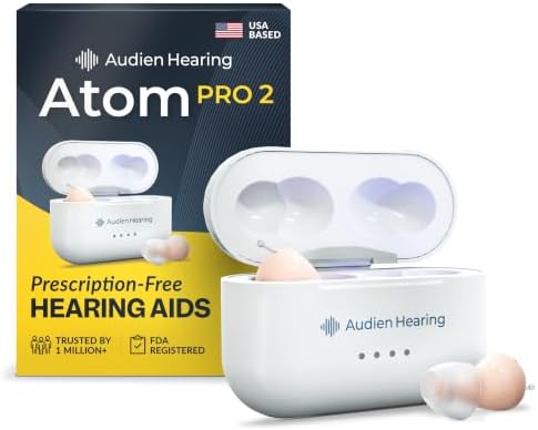 Audien Atom Pro 2 OTC Hearing Aids for Seniors & Adults