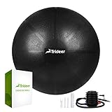 Trideer Exercise Ball (Multiple Color), Yoga Ball, Birthing Ball with Quick Pump, Anti-Burst & Extra Thick, Heavy Duty Ball Chair, Stability Ball Supports 2200lbs