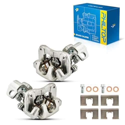 Image of PHILTOP Rear Brake Caliper w /o Pads Compatible with 2006-2015 Civic, 2013-2018 ILX, OE# 19-B3298, 19-B3299, Replacement Disc Brake Caliper Assembly