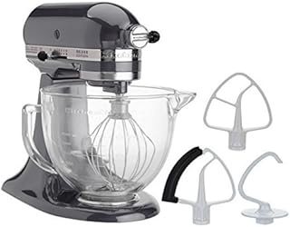 KitchenAid 5-Quart Stand Mixer Glass Bowl Pearl Metallic