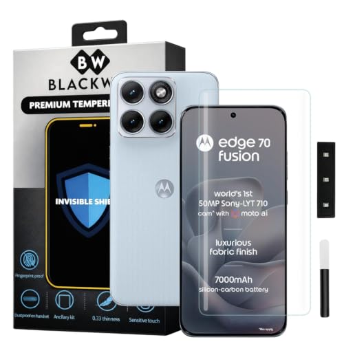 Image of Blackwik UV Curved Tempered Glass for Motorola Edge 70 Fusion 5G | 1-Pack
